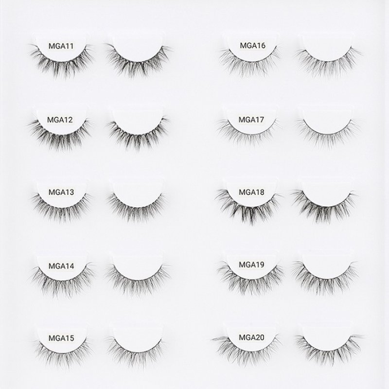 Natural Wispy Lashes bamboo charcoal fiber