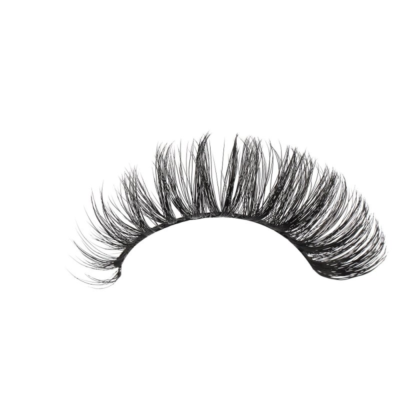 d curl cat eye lashes strip wearing effect