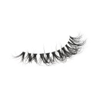 premium natural mink lashes strip side view