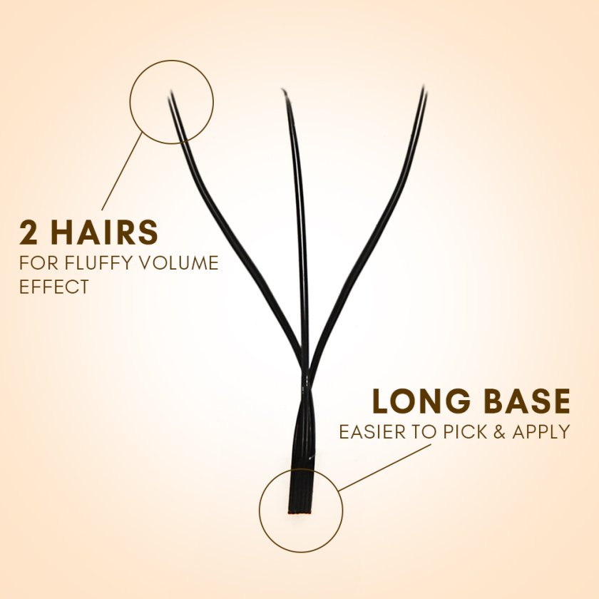 Cup Shape W lashes-Double tips