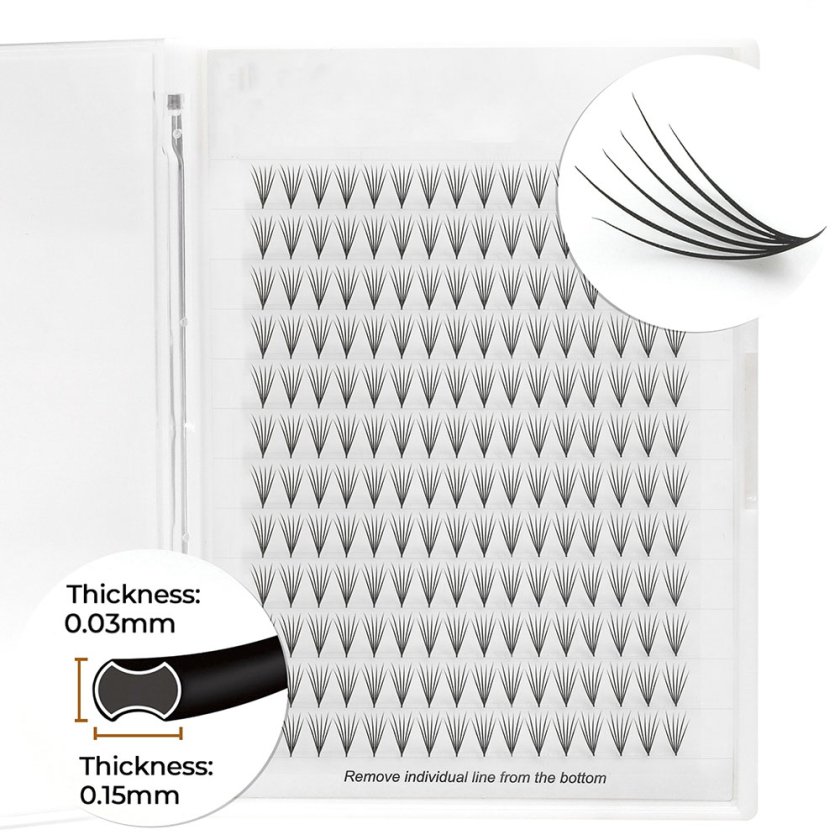 Flat Lash Premade Fans