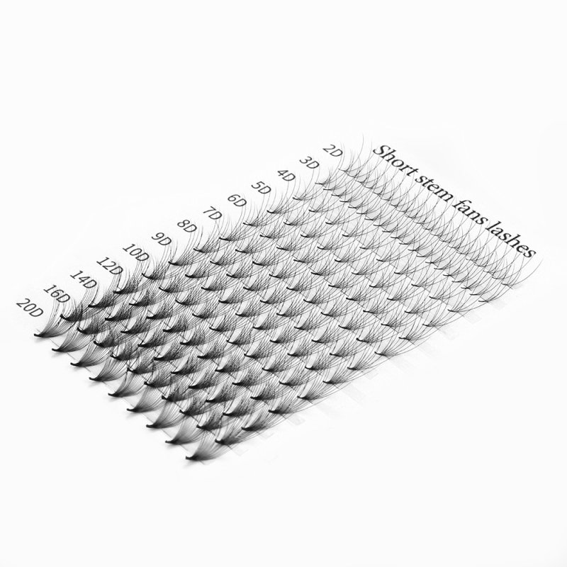 short stem pointy base premade fans lash extension