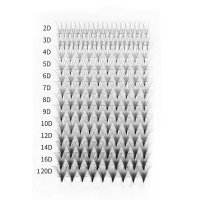 2D-20D short stem pointy base premade lash fans
