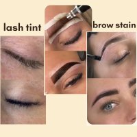 brow stain and lash tint effect