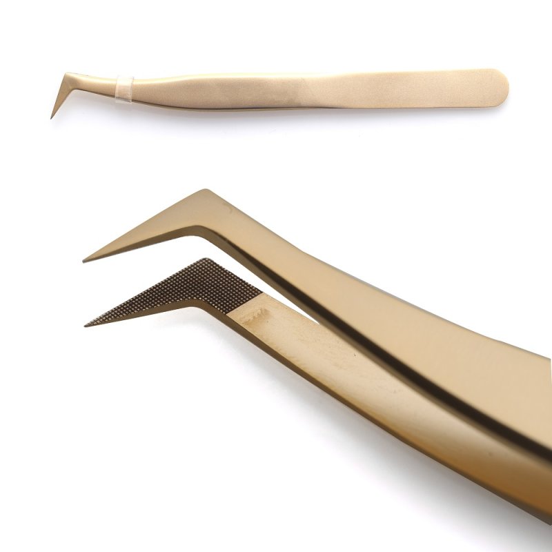 gold fiber tip tweezers