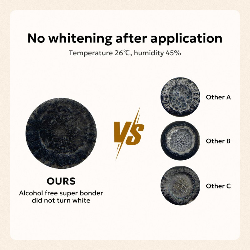 lash bonder No whitening after application