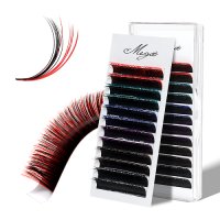colored layered fluffy camellia lashes