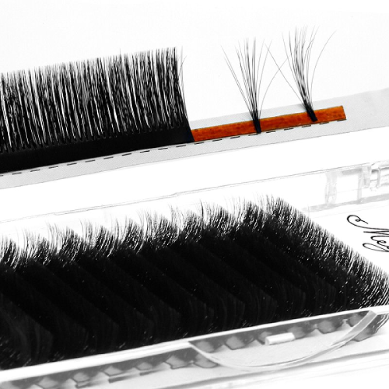 layered 6D easy fan camellia lashes