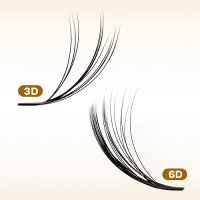 3D VS 6D layered fluffy camellia lashes
