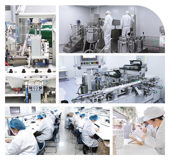 Standardized production floor for wholesale lashes and lash glue at China mega beauty factory