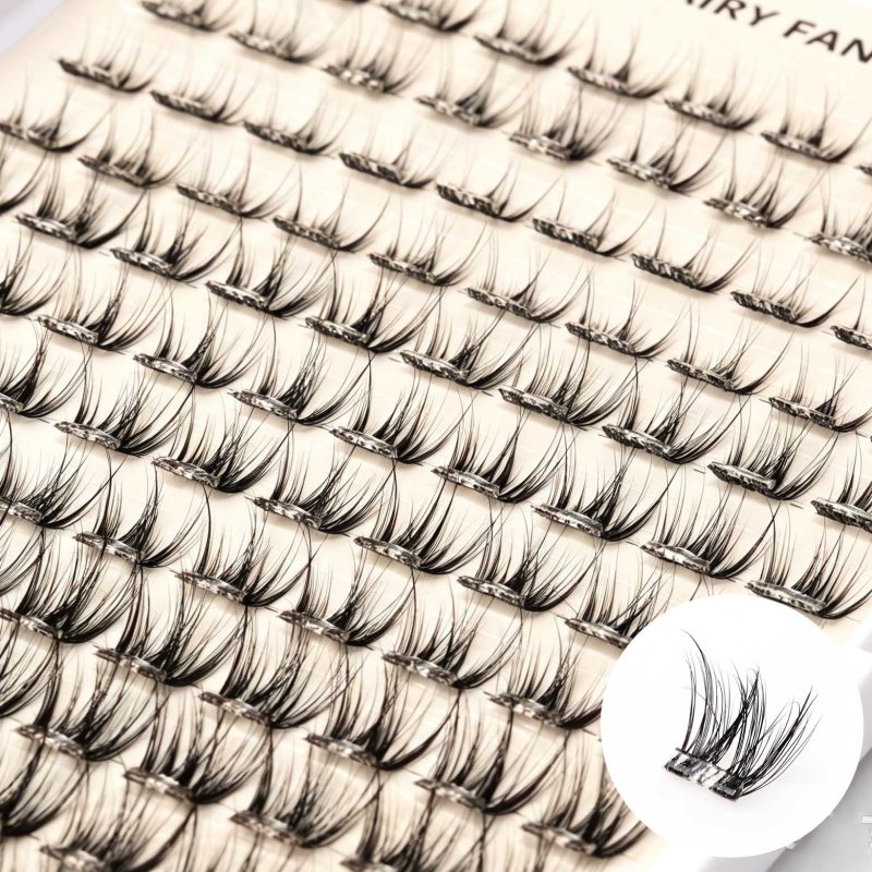wispy press on lash clusters