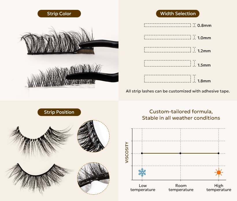 custom self adhesive lash