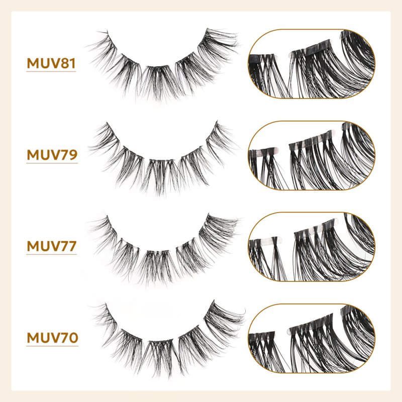 UV protection thin band pre mapped lashes