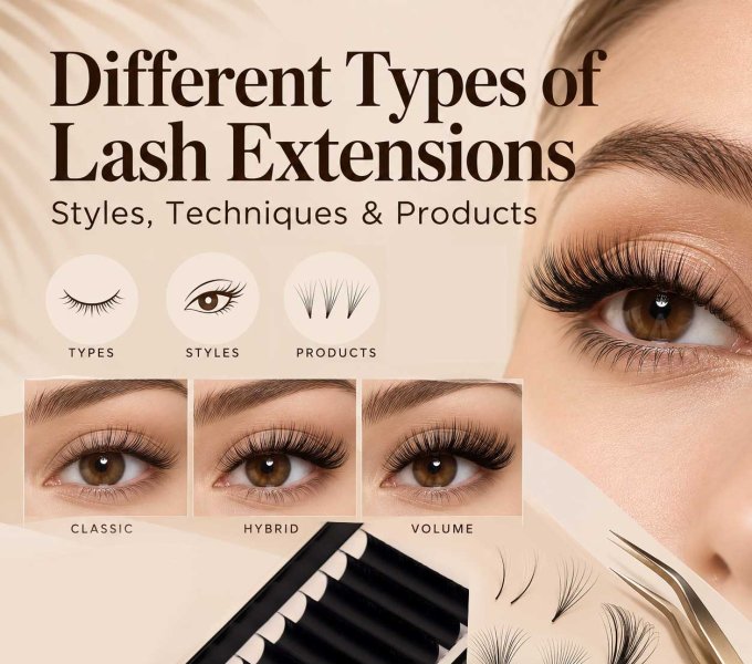 Different Types of Lash Extensions: Styles, Techniques & Products