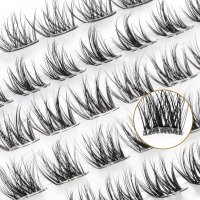 Silicone Curved lash band volume cluster lashes