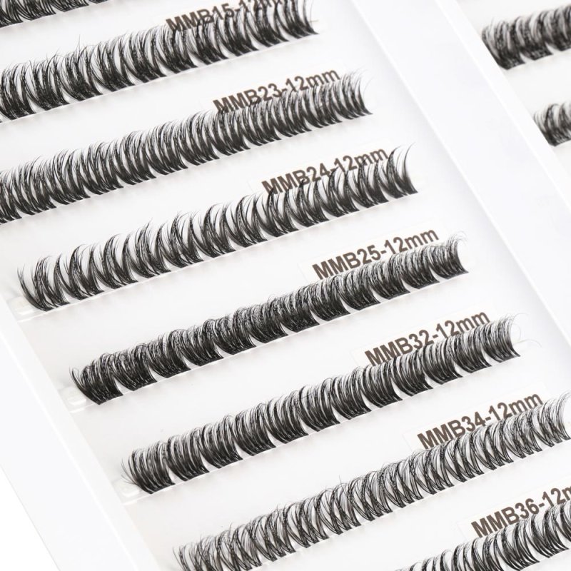12mm volume style film curved band lash clusters 