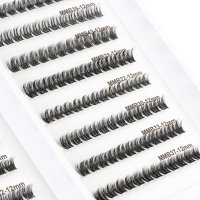 Side views of film curved band lash clusters select styles