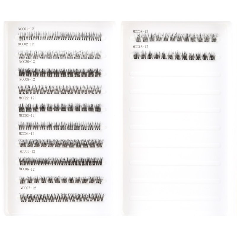 auto curved band cluster lashes style over view