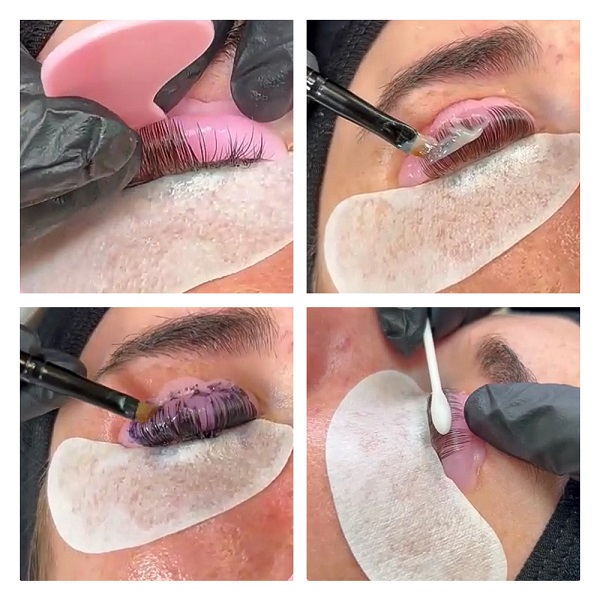 Operating details of lash lift and tint